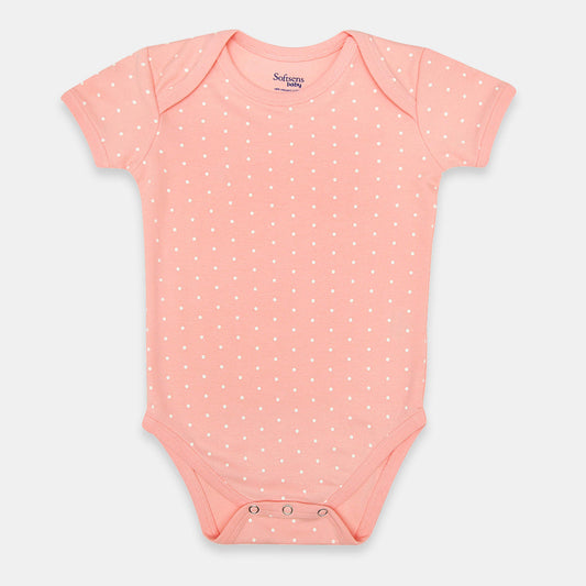 Pink & White Polka Dotted Organic Cotton Bodysuit Pink & White Polka Dotted Organic Cotton Bodysuit
