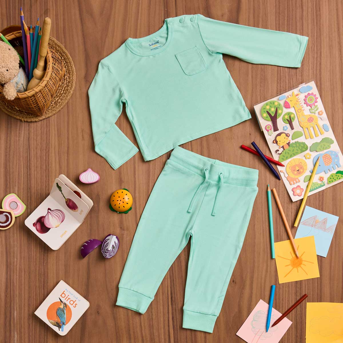 7 Pack Bamboo Mix Sleeves Top And Bottom Coord Set 7 Pack Bamboo Mix Sleeves Top And Bottom Coord Set