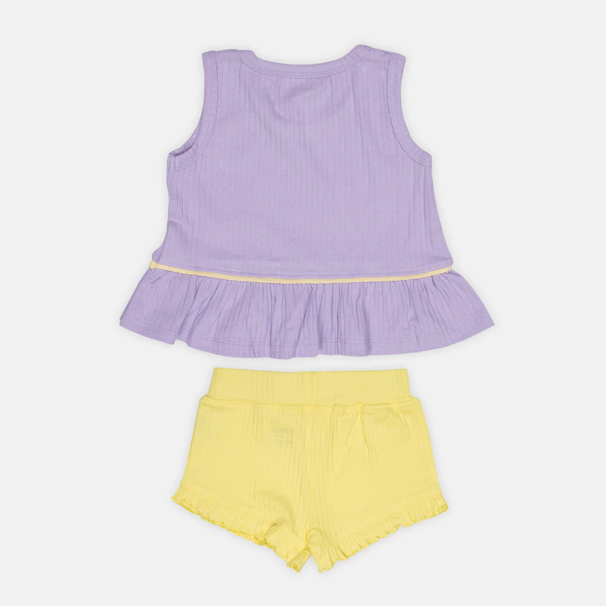 Lavender Sunshine Ribbed Top & Shorts Set Lavender Sunshine Ribbed Top & Shorts Set