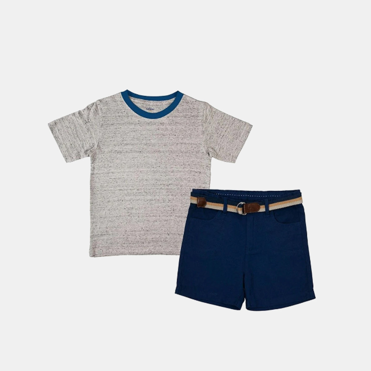 2-Piece Classic Casual T-shirt & Oxford Shorts Set 2-Piece Classic Casual T-shirt & Oxford Shorts Set