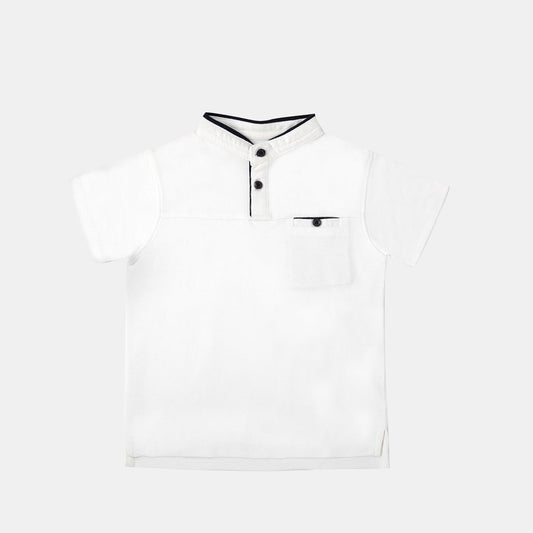 Cool White Pique Polo Tee Cool White Pique Polo Tee