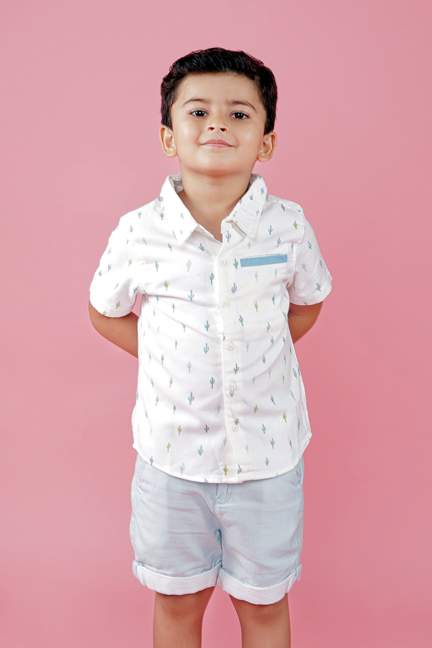 Cactus Crush Brush Twill Shirt With Pocket Detail Cactus Crush Brush Twill Shirt With Pocket Detail