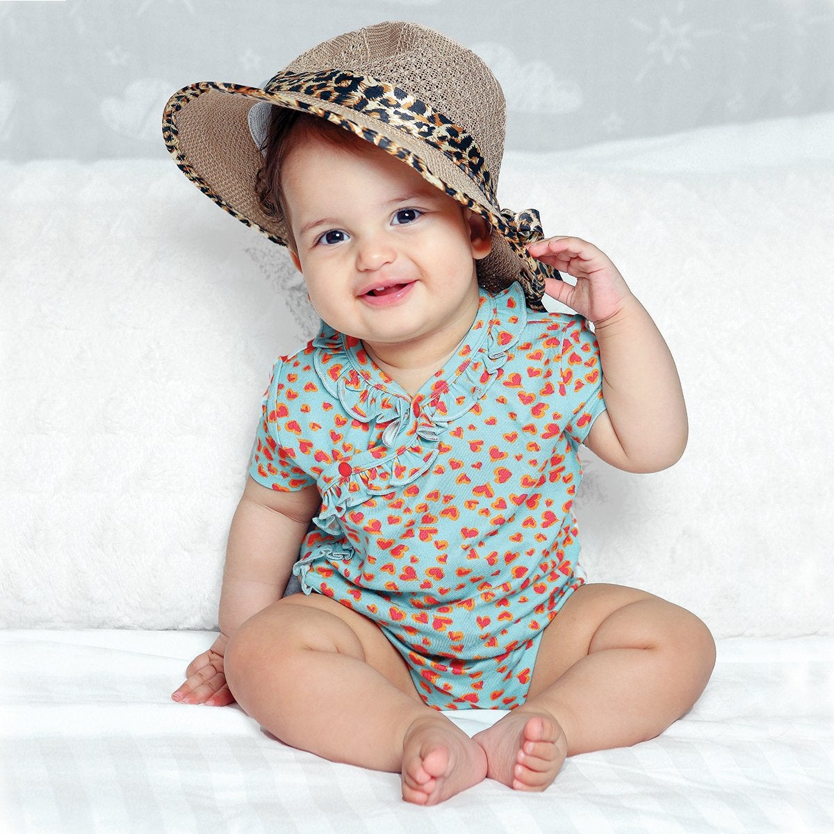 Pack of 2 Sweethearts Side-snap Bamboo Bodysuits