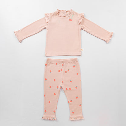 2 Piece Sweet Strawberry Co-ord Set - Rose Quartz