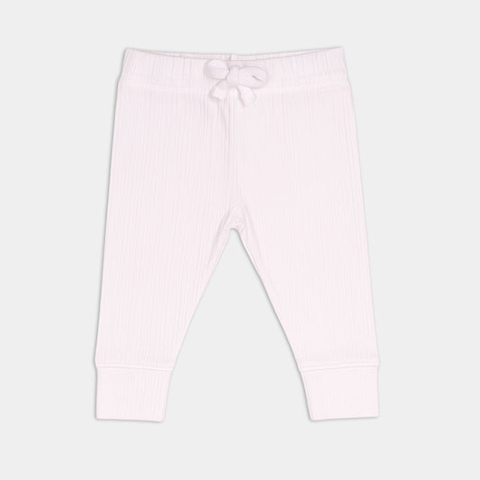 Sugar White Ribbed Bottoms