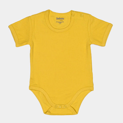 Warm Mustard Ribbed Bodysuit