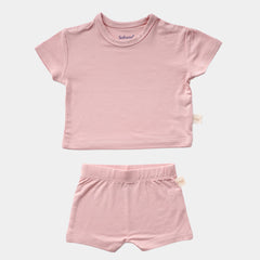 Coral Blush Bamboo T-shirt & Shorts