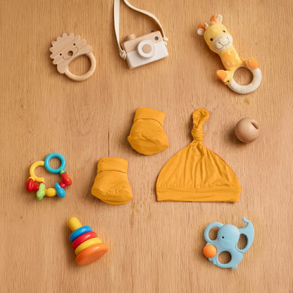 Marigold Bamboo Beanie & Booties