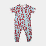 Ooh La La Short-sleeved Bamboo Zipper Footie