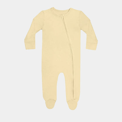 Pineapple Slice Bamboo Zipper Footie
