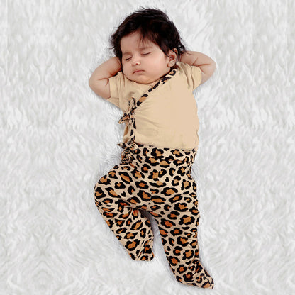 Wild Ones Front-tie Bodysuit & Leggings 2-pc Set