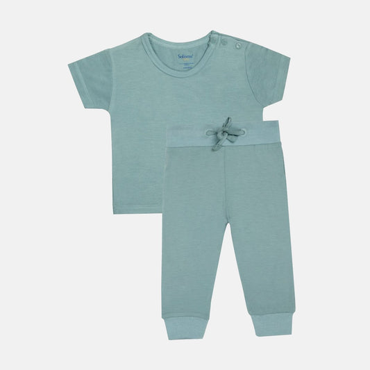 Aquifer Teal Bamboo Top & Bottom Set