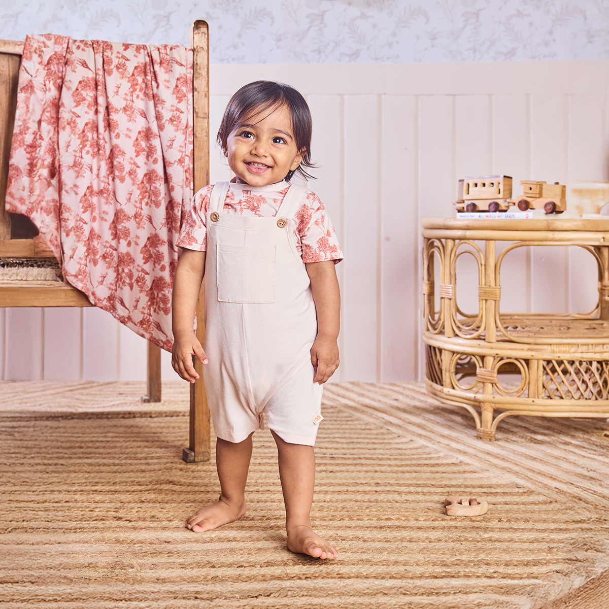 Forest Fables Toile Dungaree & T-shirt Set