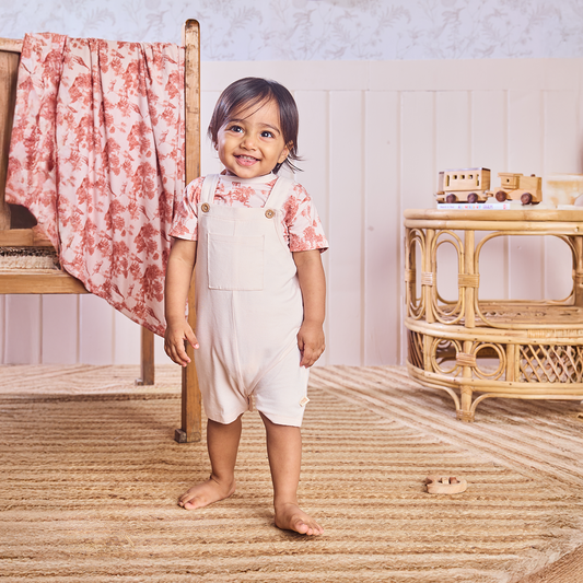 Forest Fables Toile Dungaree & T-shirt Set