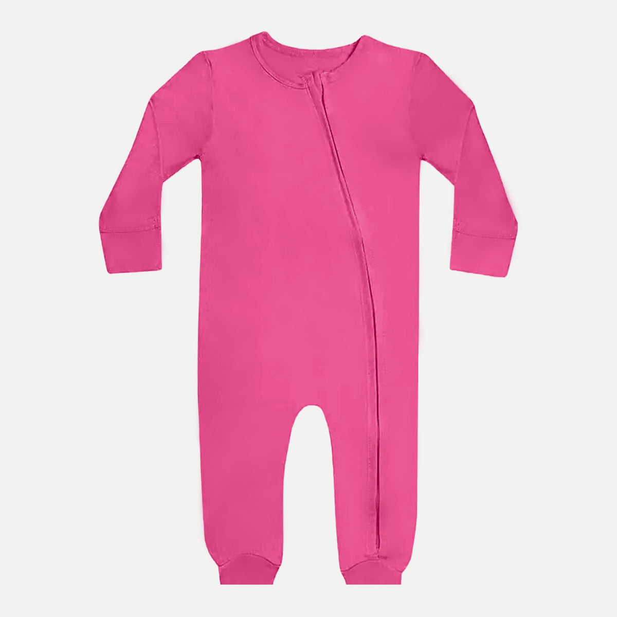 Sweet Pink Bamboo Zipper Footie