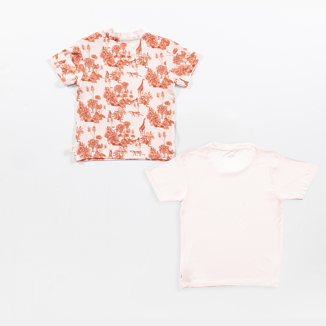 2 Pack Short Sleeve T-Shirts (Forest Fables Toile)