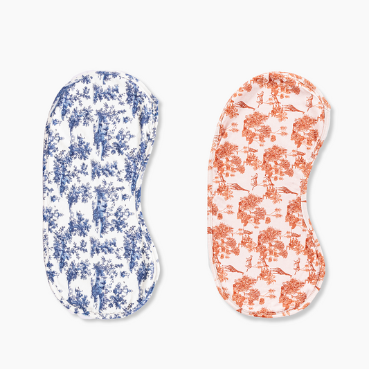 2 Pack Toile Burp Cloth Set