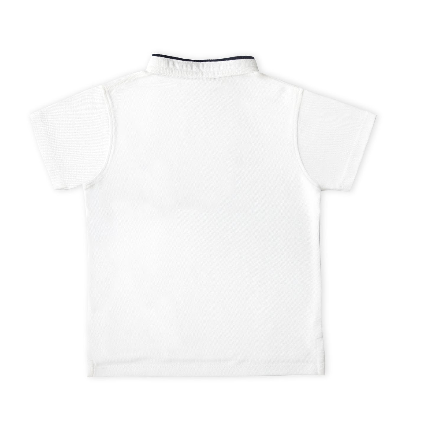 Cool White Pique Polo Tee