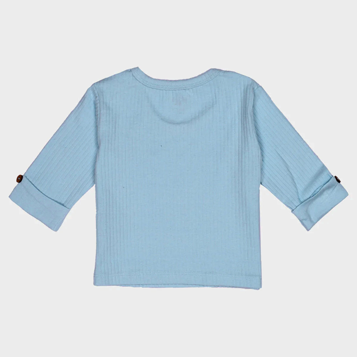Powder Blue Long Sleeved Ribbed Top & Bottom Set