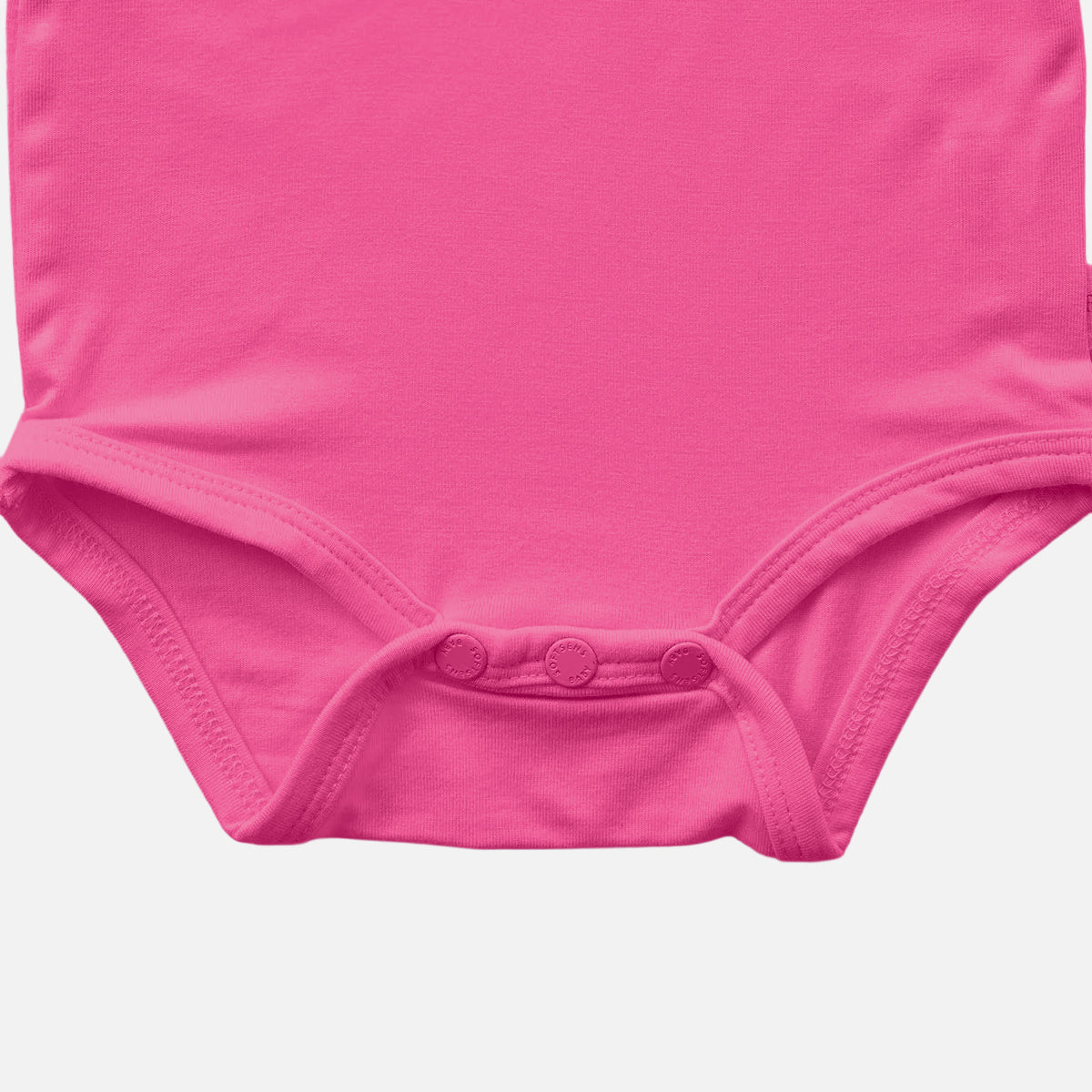 Sweet Pink Bamboo Short-Sleeved Bodysuit