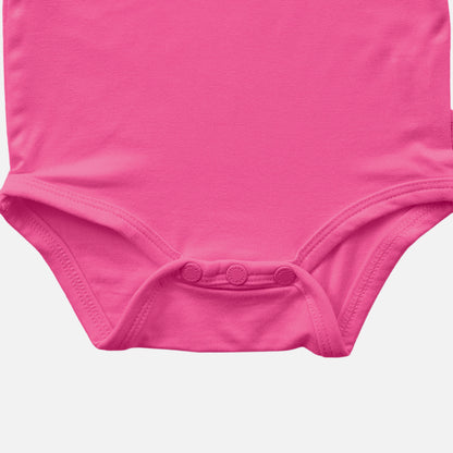 Sweet Pink Bamboo Short-Sleeved Bodysuit