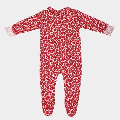 Animal Print Bamboo Zipper Footie