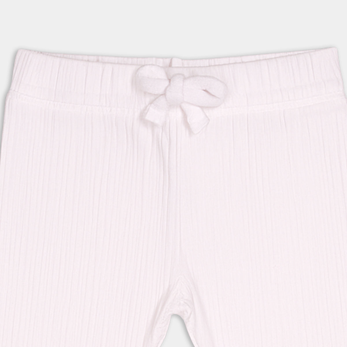 Sugar White Ribbed Bottoms