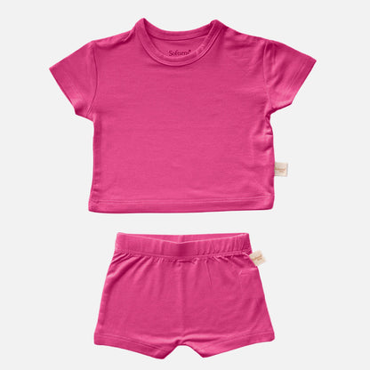 Sweet Pink Bamboo T-shirt & Shorts