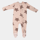 Young Star Ruffled Bamboo Zipper Footie