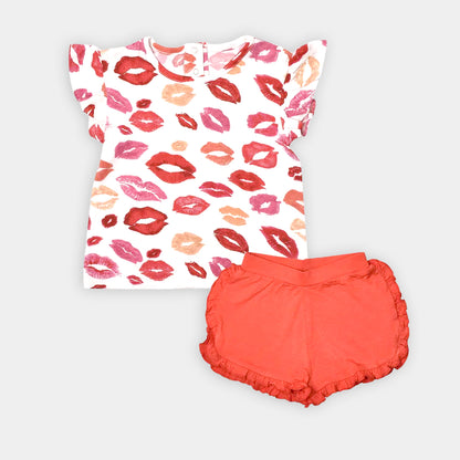 Sweet Kisses Ruffled Bamboo Top & Shorts