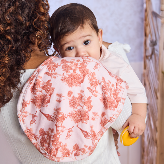 2 Pack Toile Burp Cloth Set