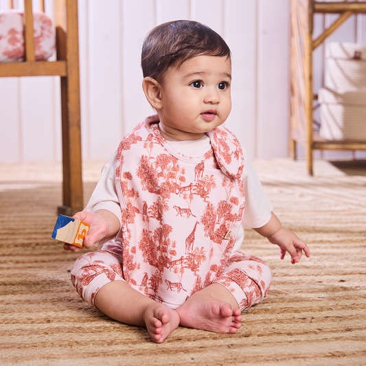 Forest Fables Toile Bamboo Bib