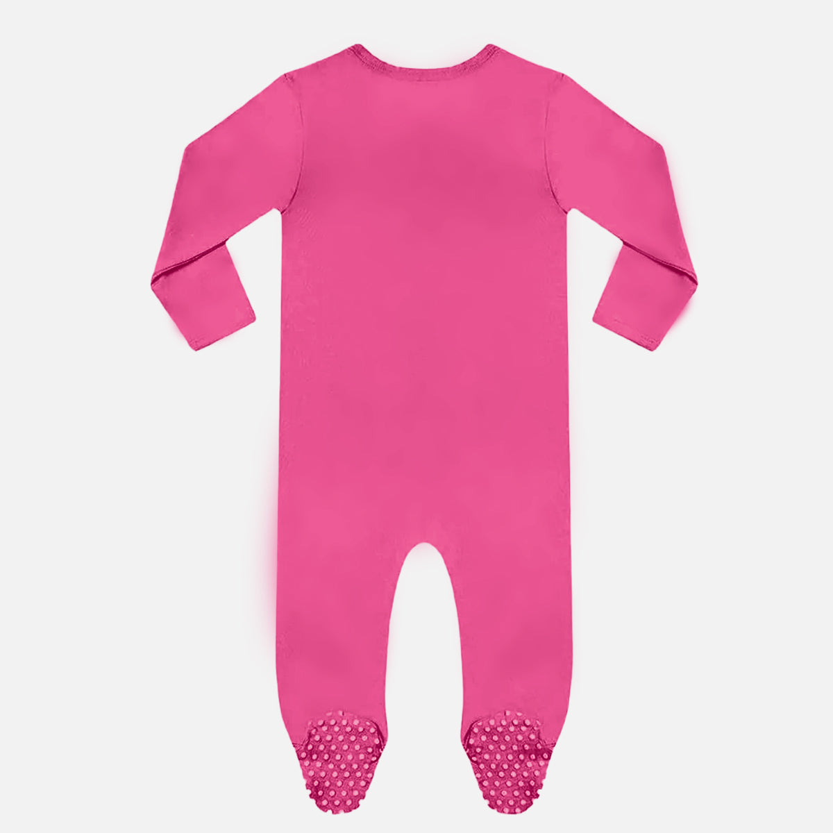 Sweet Pink Bamboo Zipper Footie