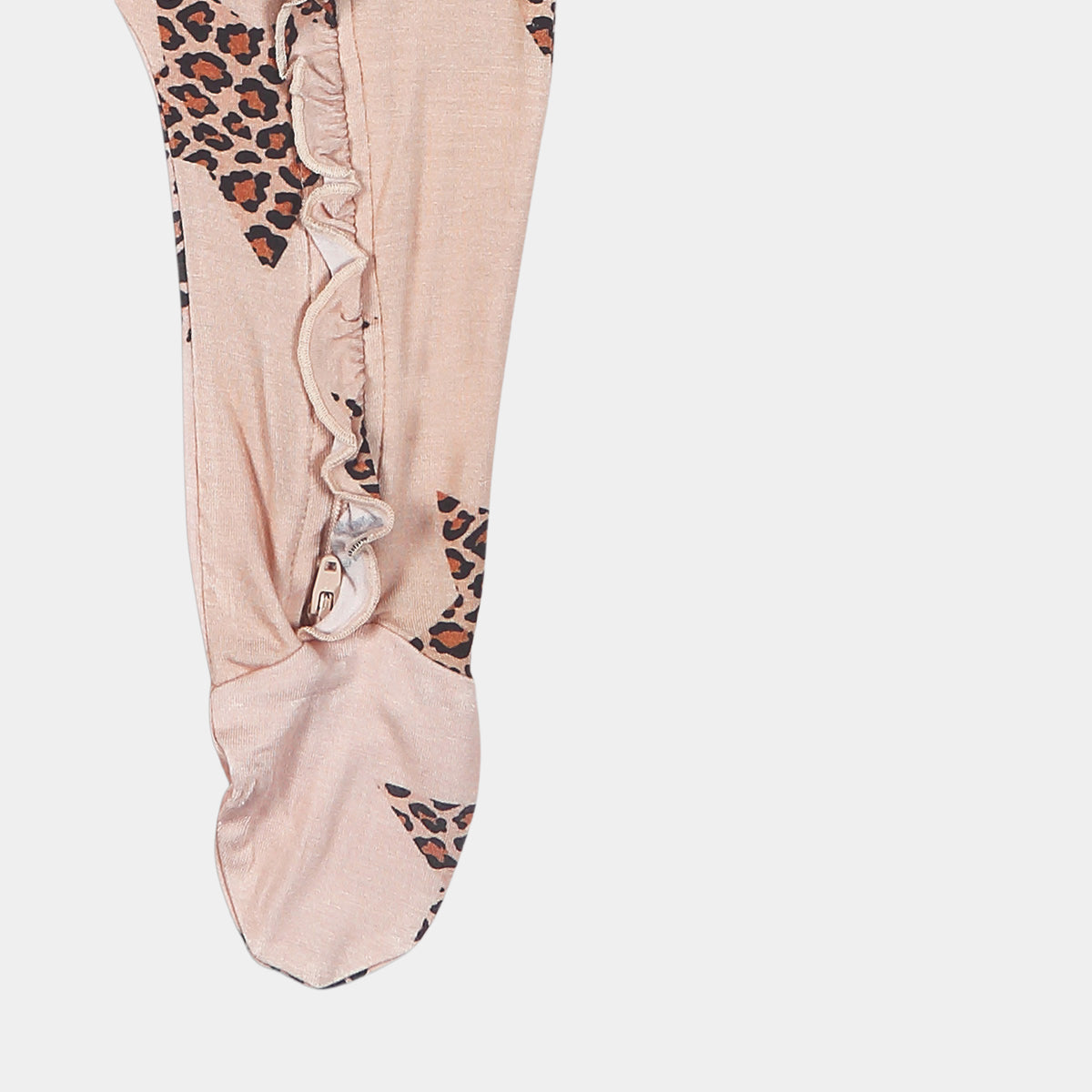 Young Star Ruffled Bamboo Zipper Footie