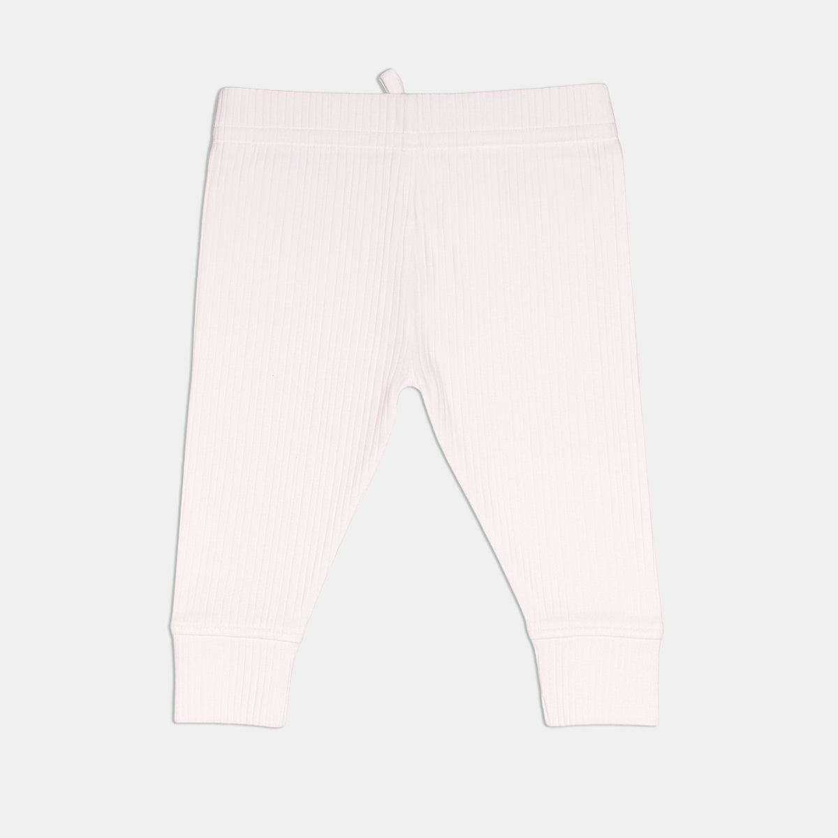 Sugar White Ribbed Bottoms