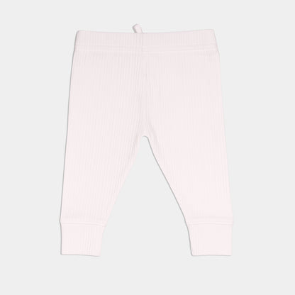 Sugar White Ribbed Bottoms