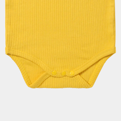 Warm Mustard Ribbed Bodysuit