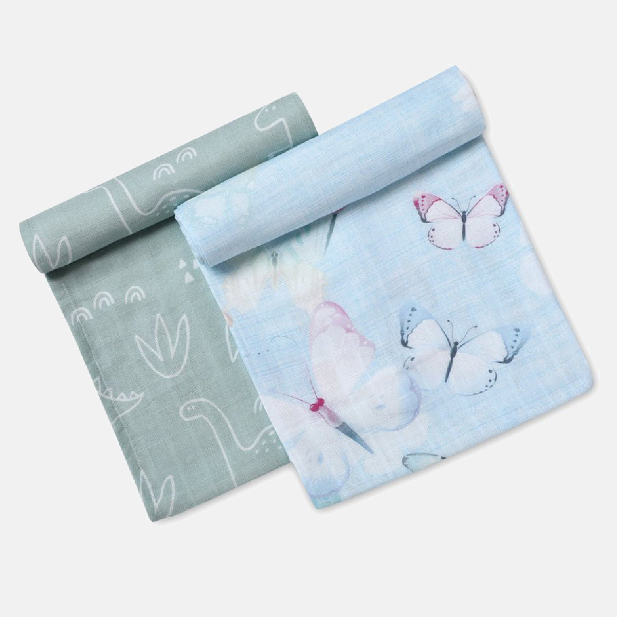 2 Pack Into the Wild – Organic Muslin Swaddles