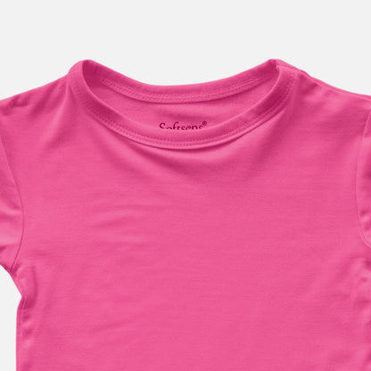 Sweet Pink Bamboo Short-Sleeved Bodysuit