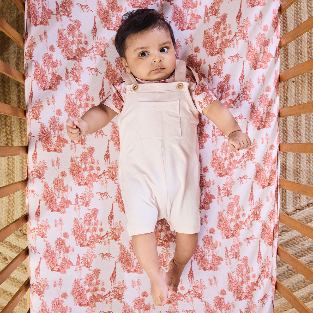 Forest Fables Toile Bamboo Fitted Cot Sheet