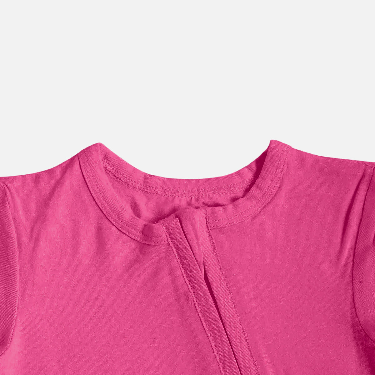 Sweet Pink Bamboo Zipper Footie