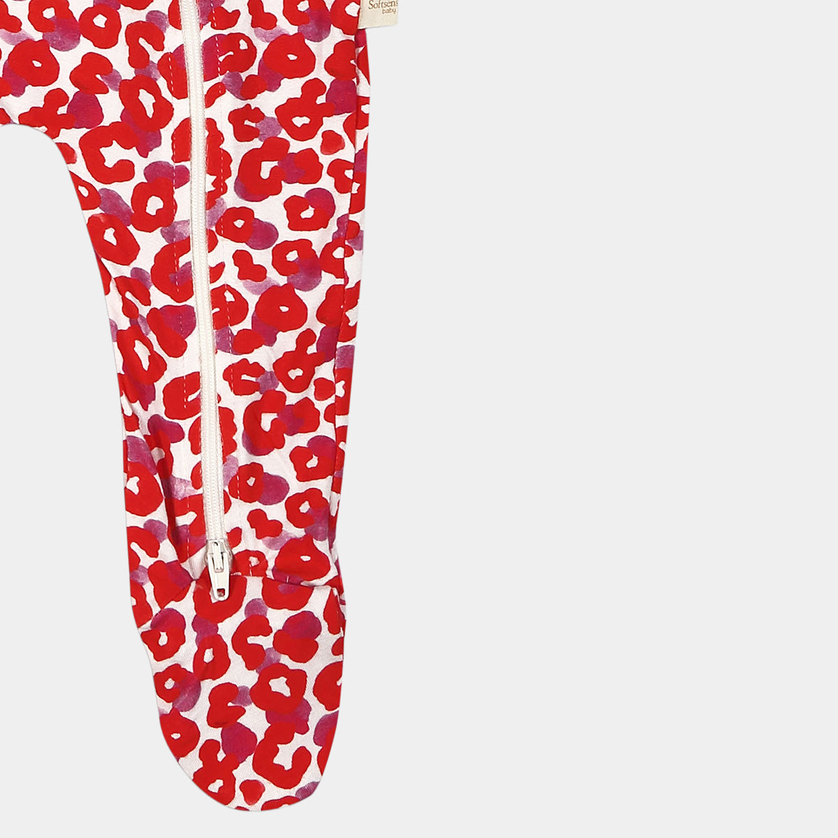 Animal Print Bamboo Zipper Footie