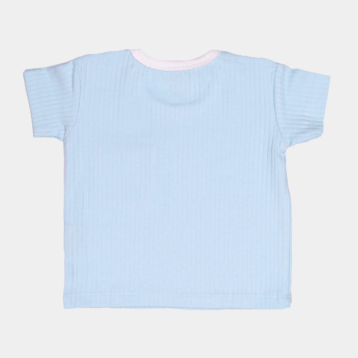 Powder Blue Ribbed Top & Shorts Set