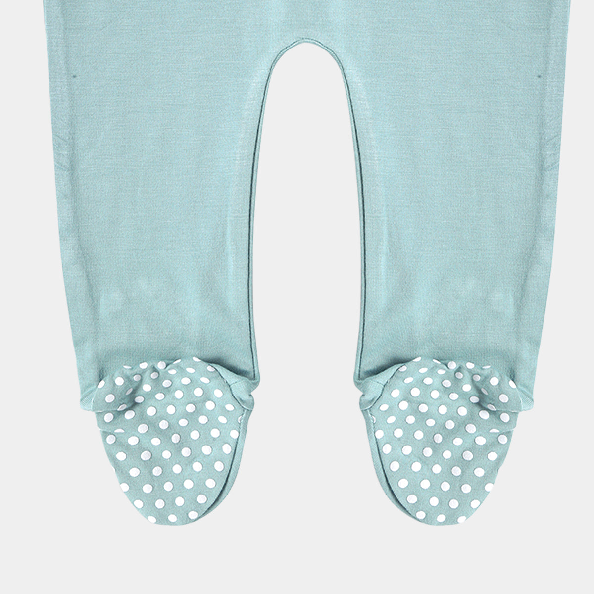 Aquifer Teal Bamboo Zipper Footie