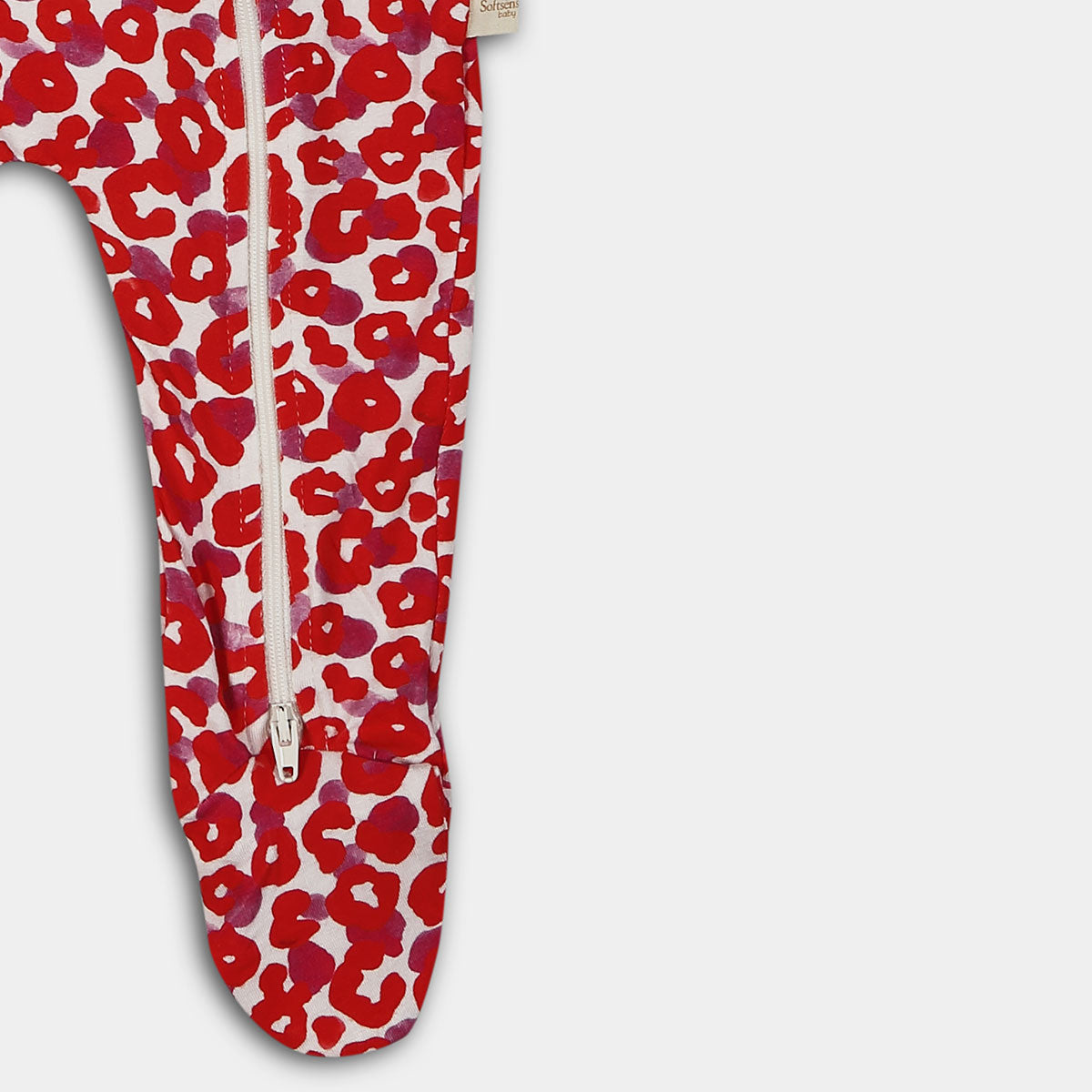 Animal Print Bamboo Zipper Footie