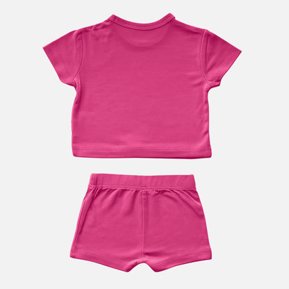 Sweet Pink Bamboo T-shirt & Shorts