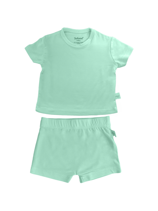 Aquifer Teal Bamboo T-shirt & Shorts