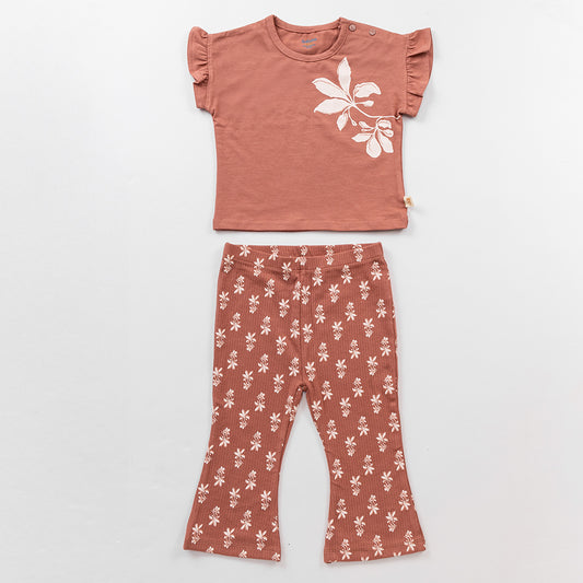 2 Piece Gardenia Co-ord Set - Brick Dust