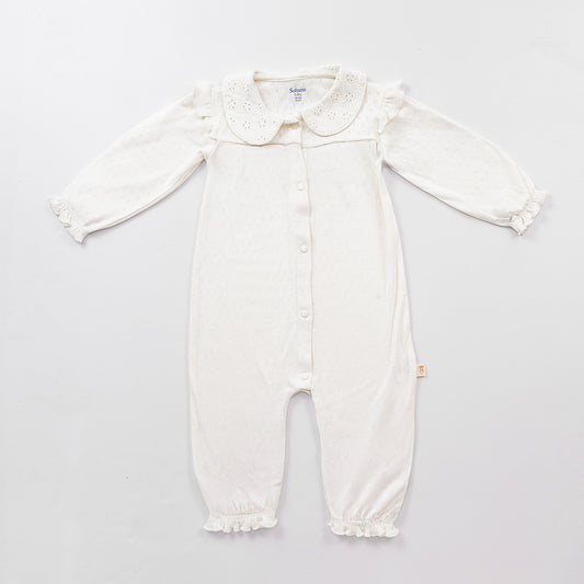 Pointelle  Romper - Ivory
