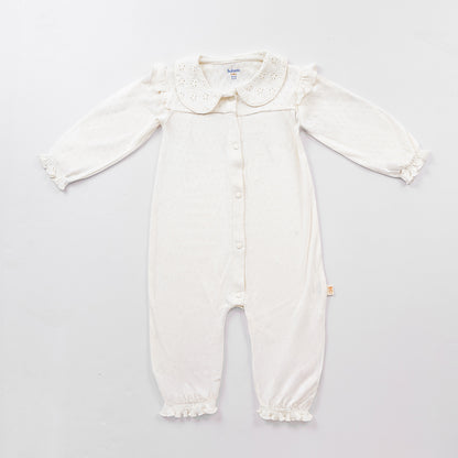 2 Pack Pointelle Romper (Ivory + Rose Quartz)